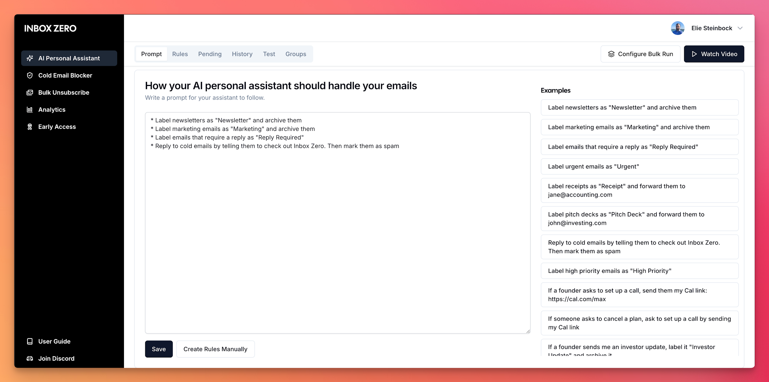 AI Personal Assistant - Inbox Zero Documentation
