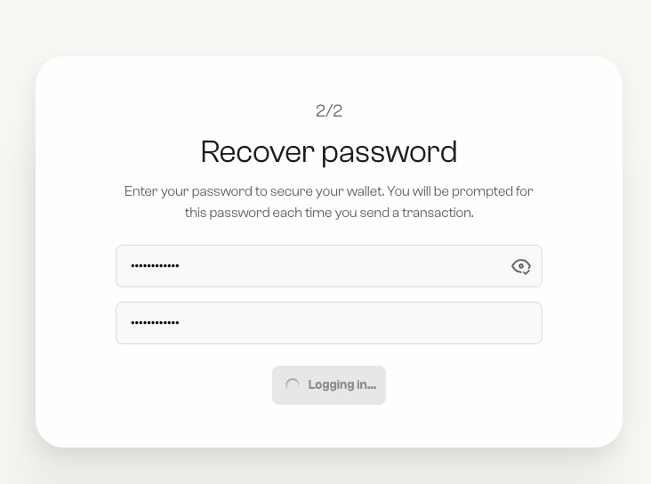 Recovery Wallet Login Pn