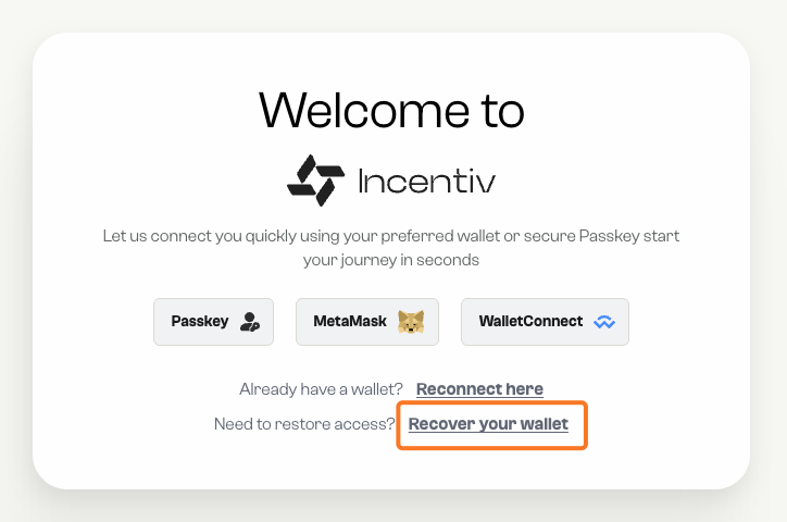 Recover Wallet Step1 Recover Wallet Step1