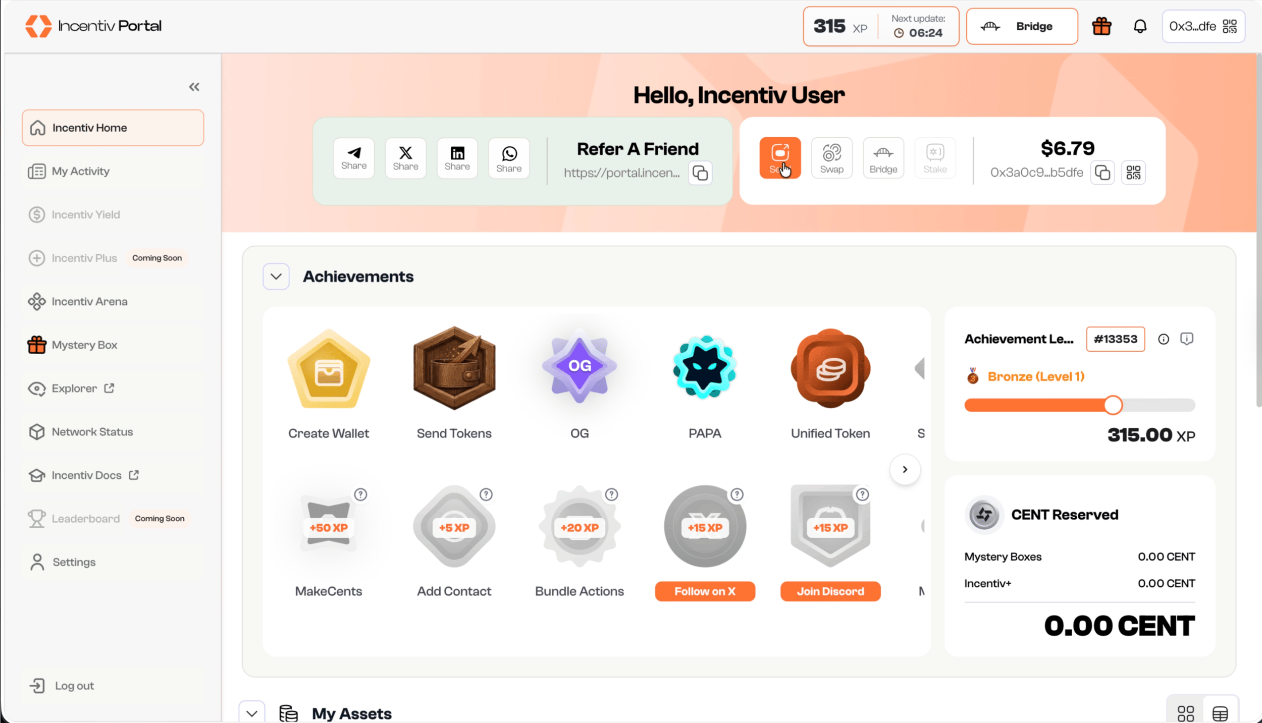 Send Tokens - Incentiv Docs