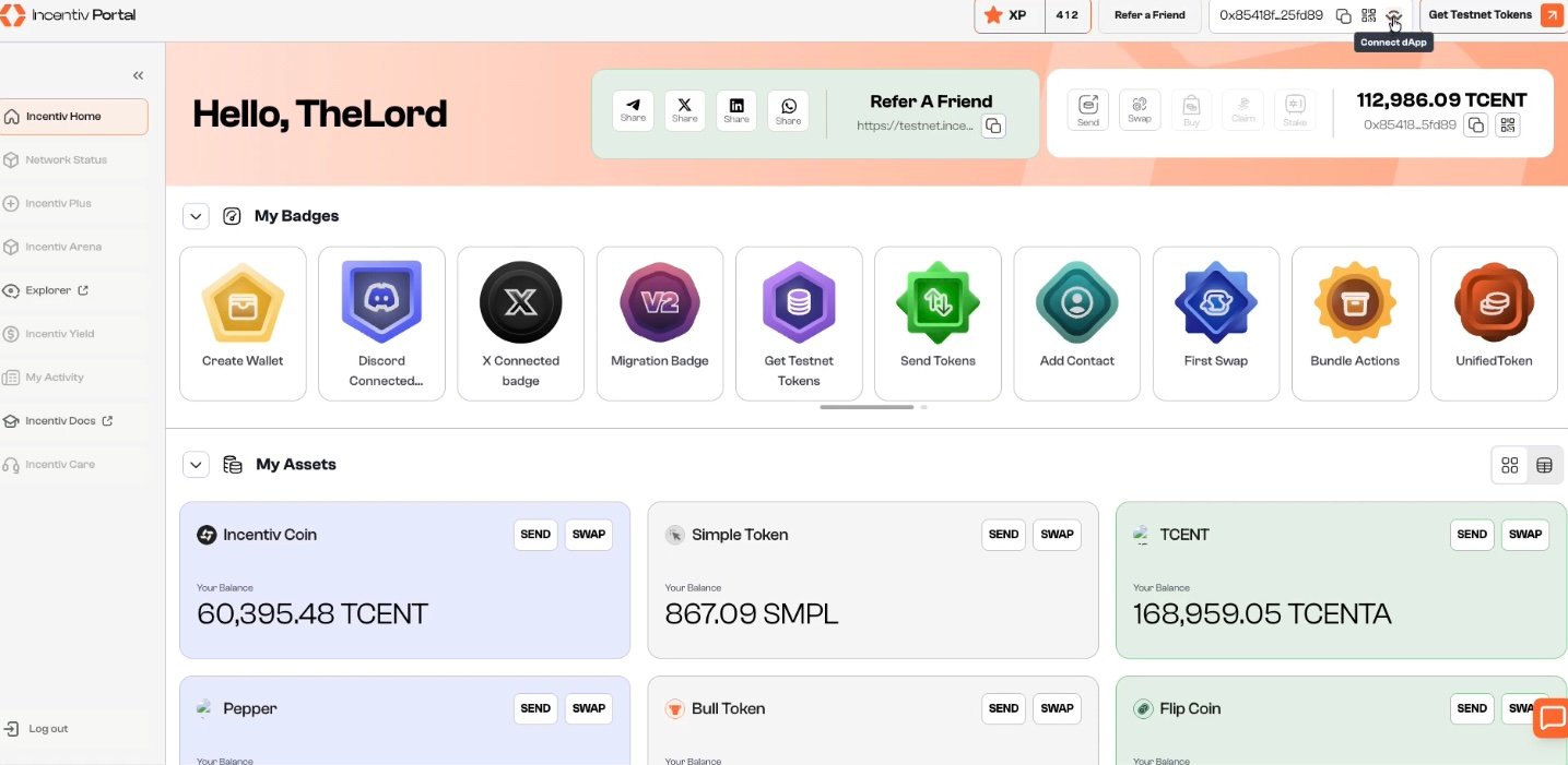 dApps Connectivity - Incentiv Docs