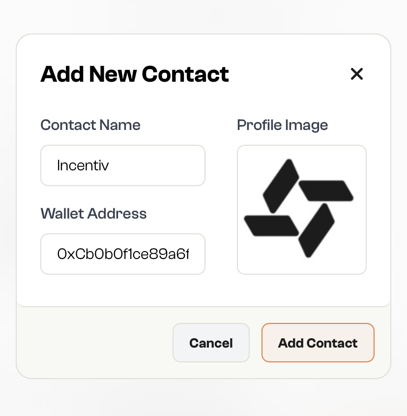 Contacts - Incentiv Docs