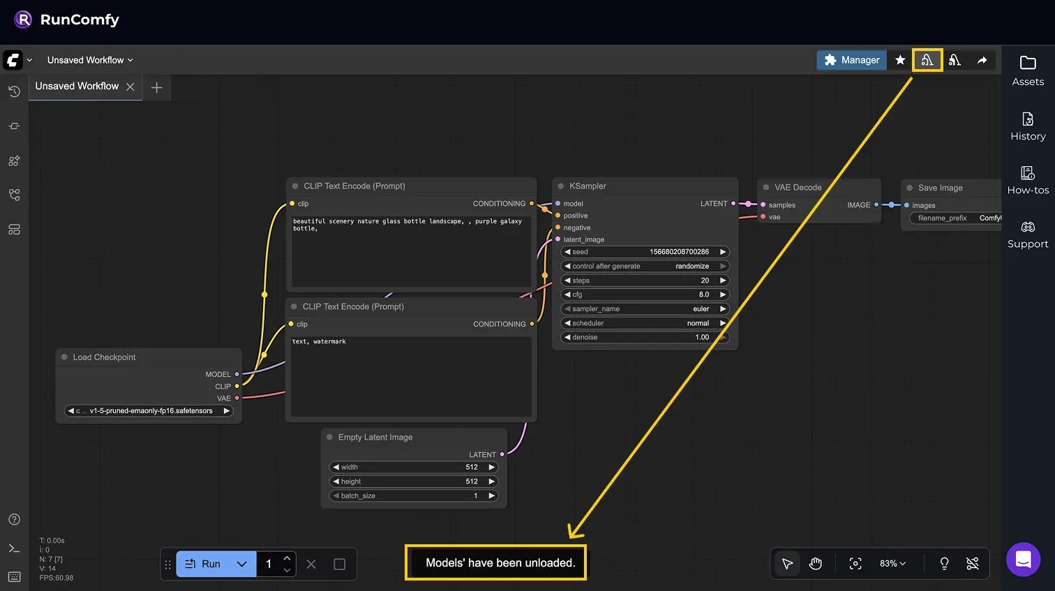 Unload models in ComfyUI