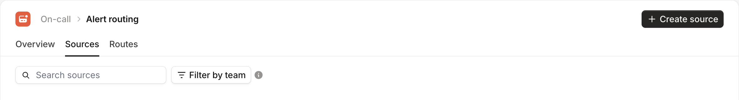 The Alert sources heading with the New alert source button beside it