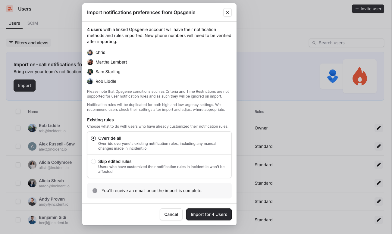 An image showing bulk import notification preferences