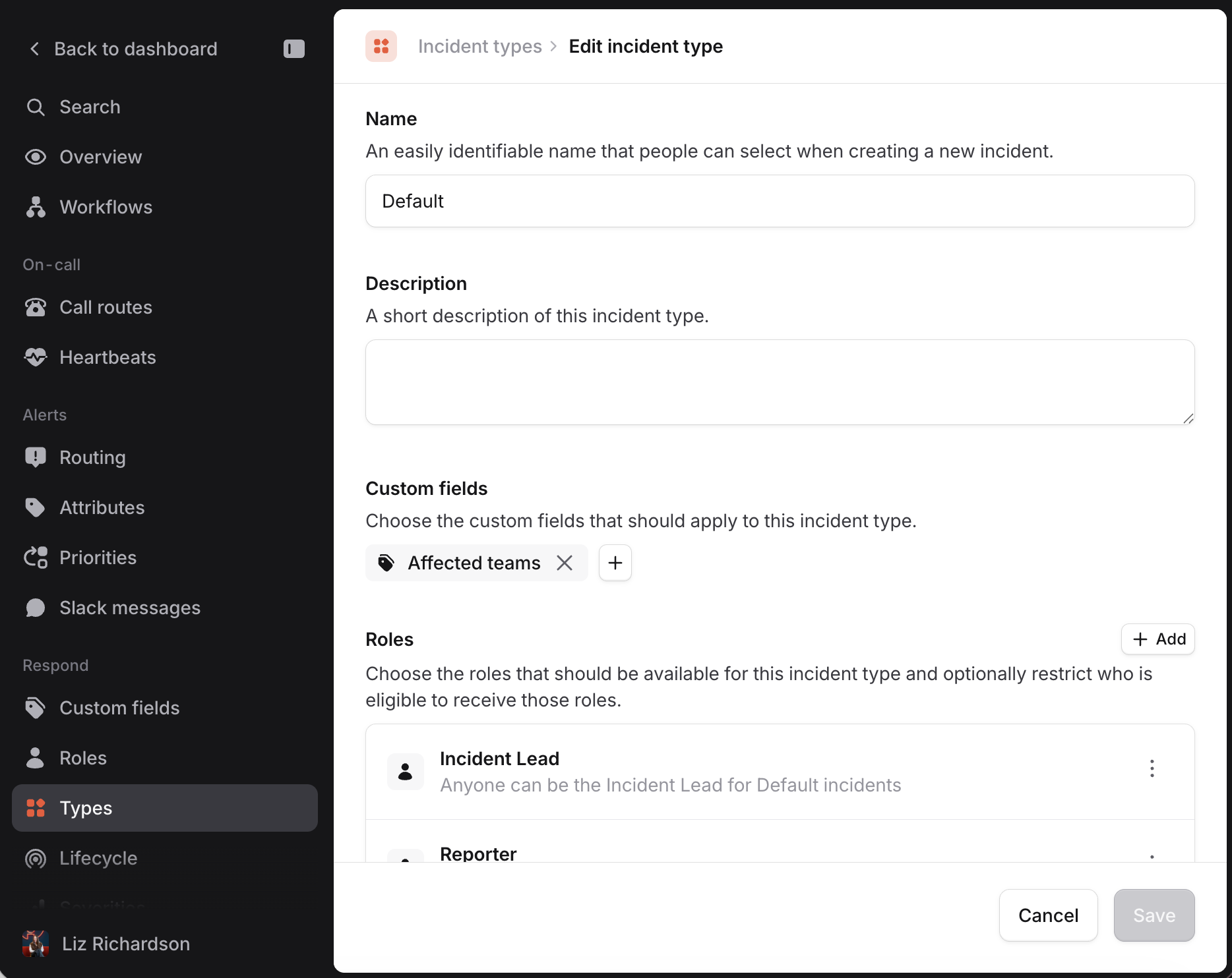 Incident Types - incident.io