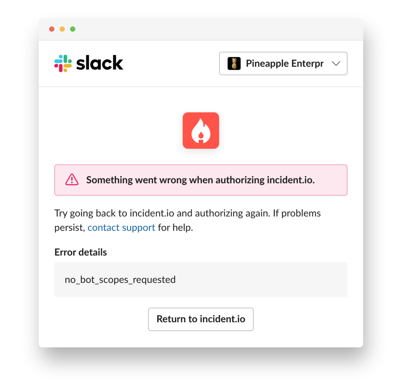 no_bot_scopes_requested error