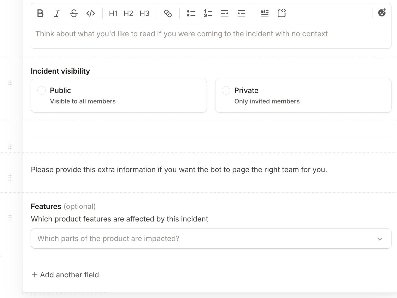 Adding placeholder text, dividers, and help text to a form