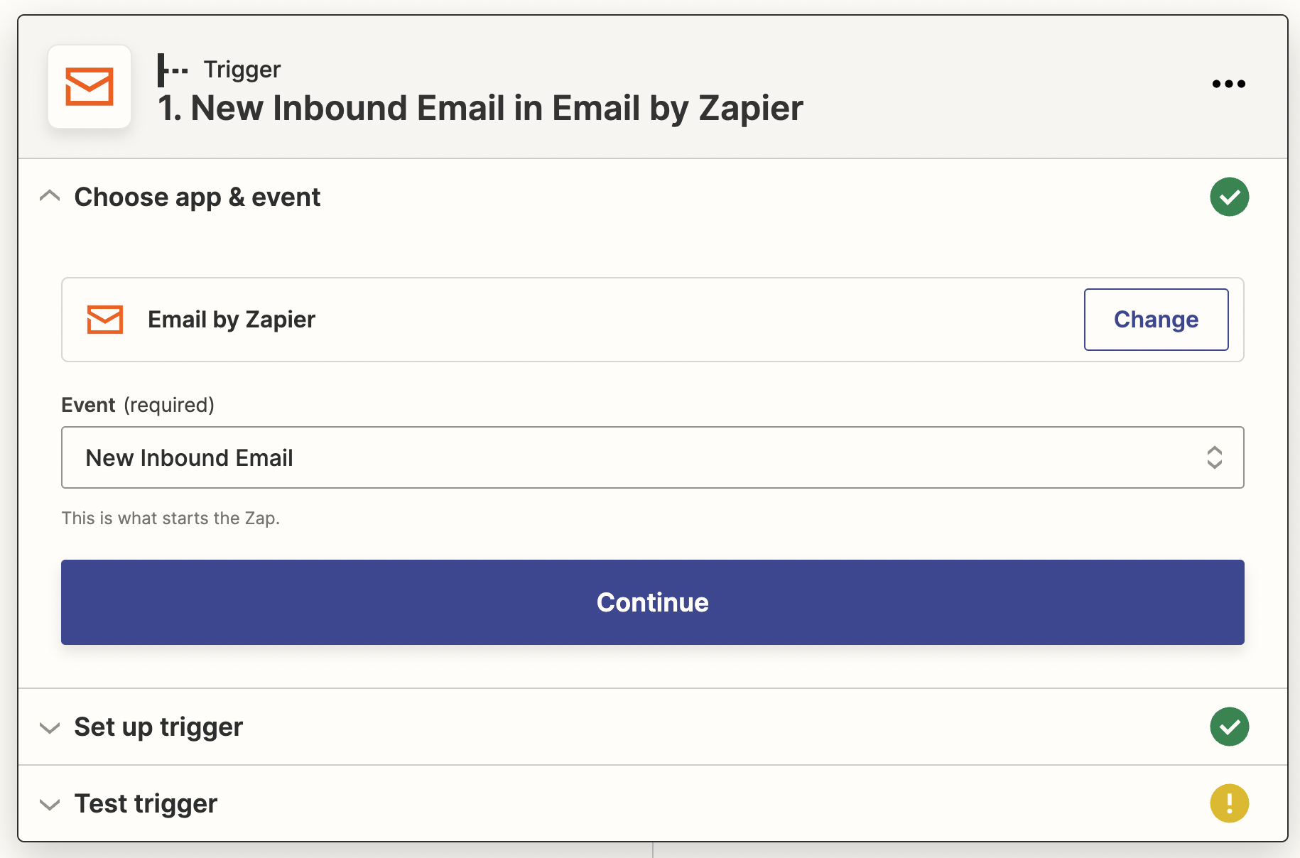 New Inbound Email trigger