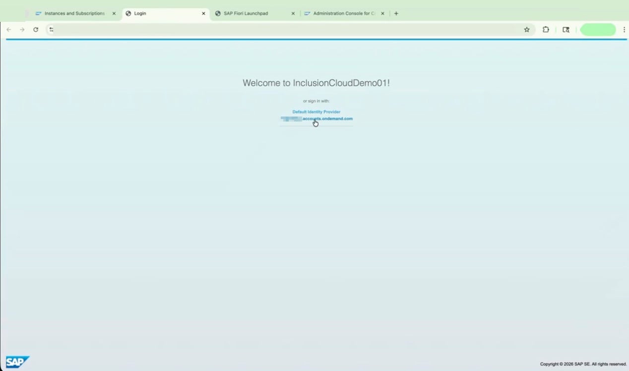 Identity provider selection screen