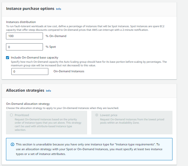 AWS Auto Scaling Groups screenshot