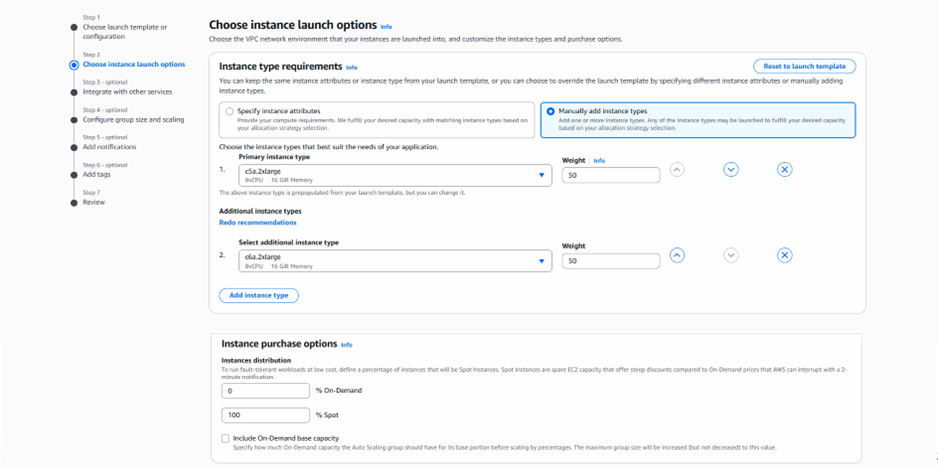 AWS Auto Scaling Groups screenshot