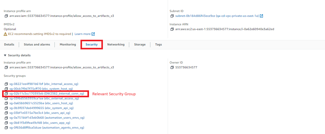AWS Auto Scaling Groups screenshot