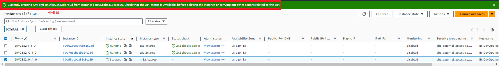 AWS Auto Scaling Groups screenshot