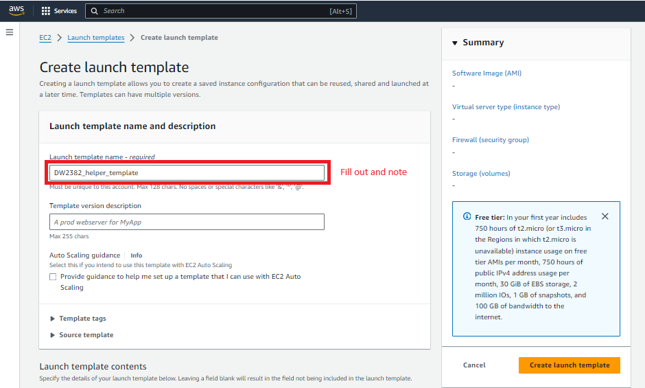 AWS Auto Scaling Groups screenshot