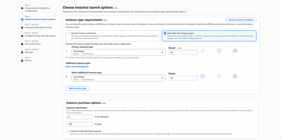 AWS Auto Scaling Groups screenshot