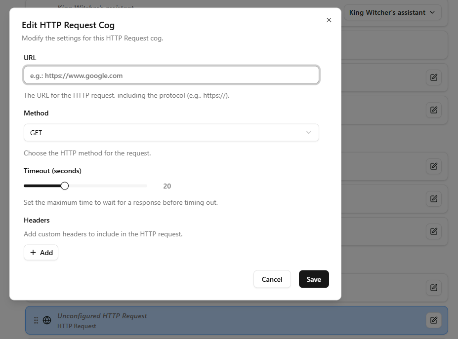 The HTTP request cog.