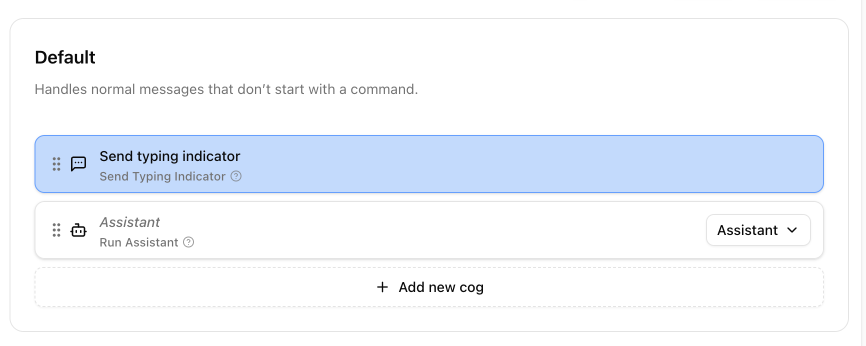The send typing indicator cog.