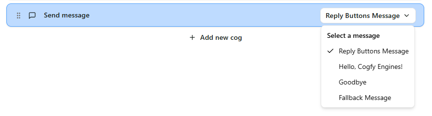 The send message cog.