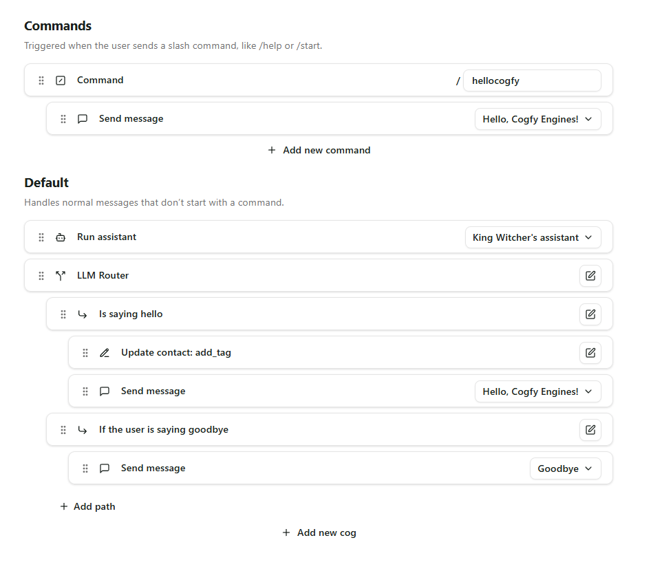 Screenshot of an Engine's workflow.