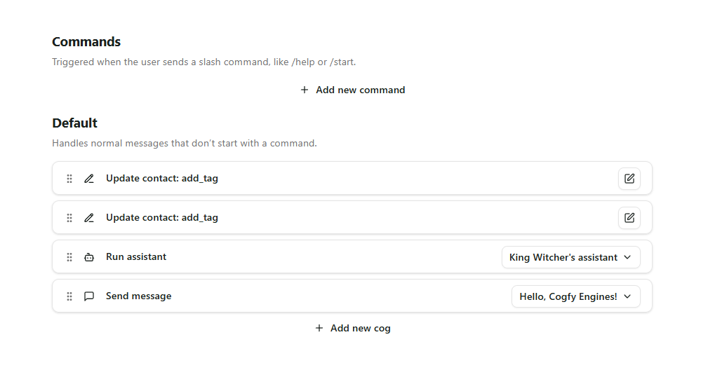 Screenshot of an Engine's workflow.