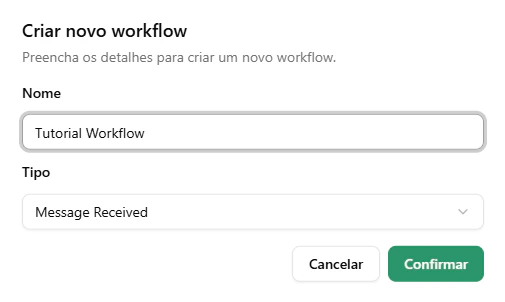Create New Workflow Dialog