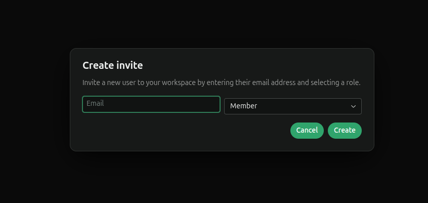 Screenshot of the Invite Members button in the workspace members page.