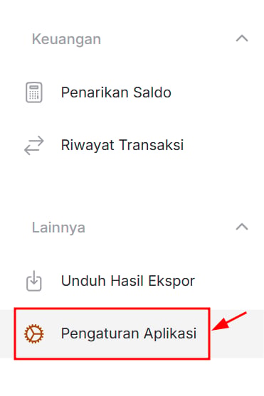 Pengaturan Aplikasi