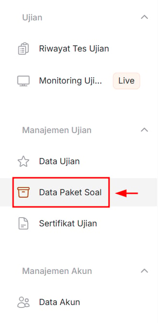 Data Paket Ujian