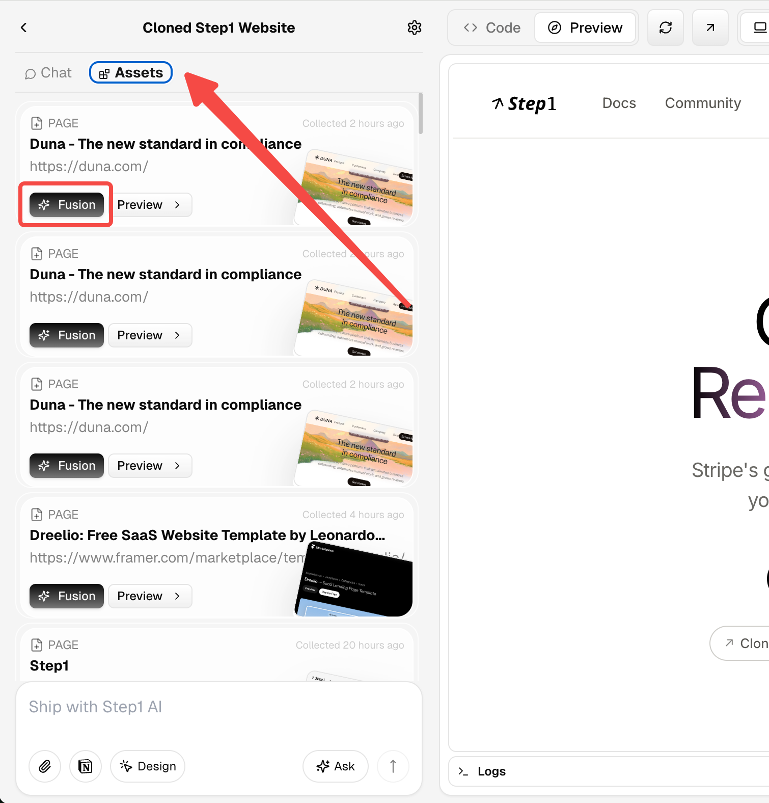 Select reference page