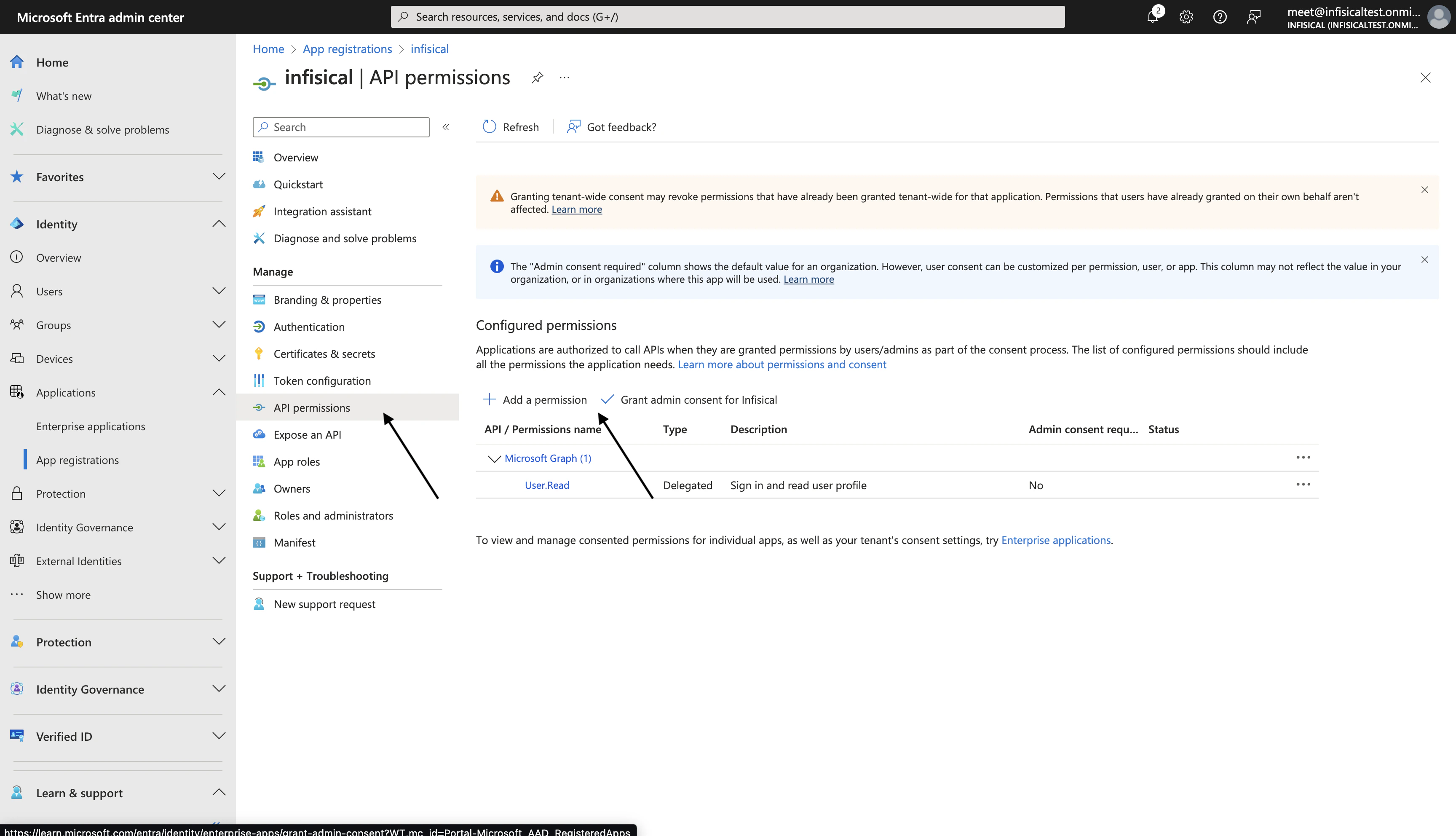 Click add a permission