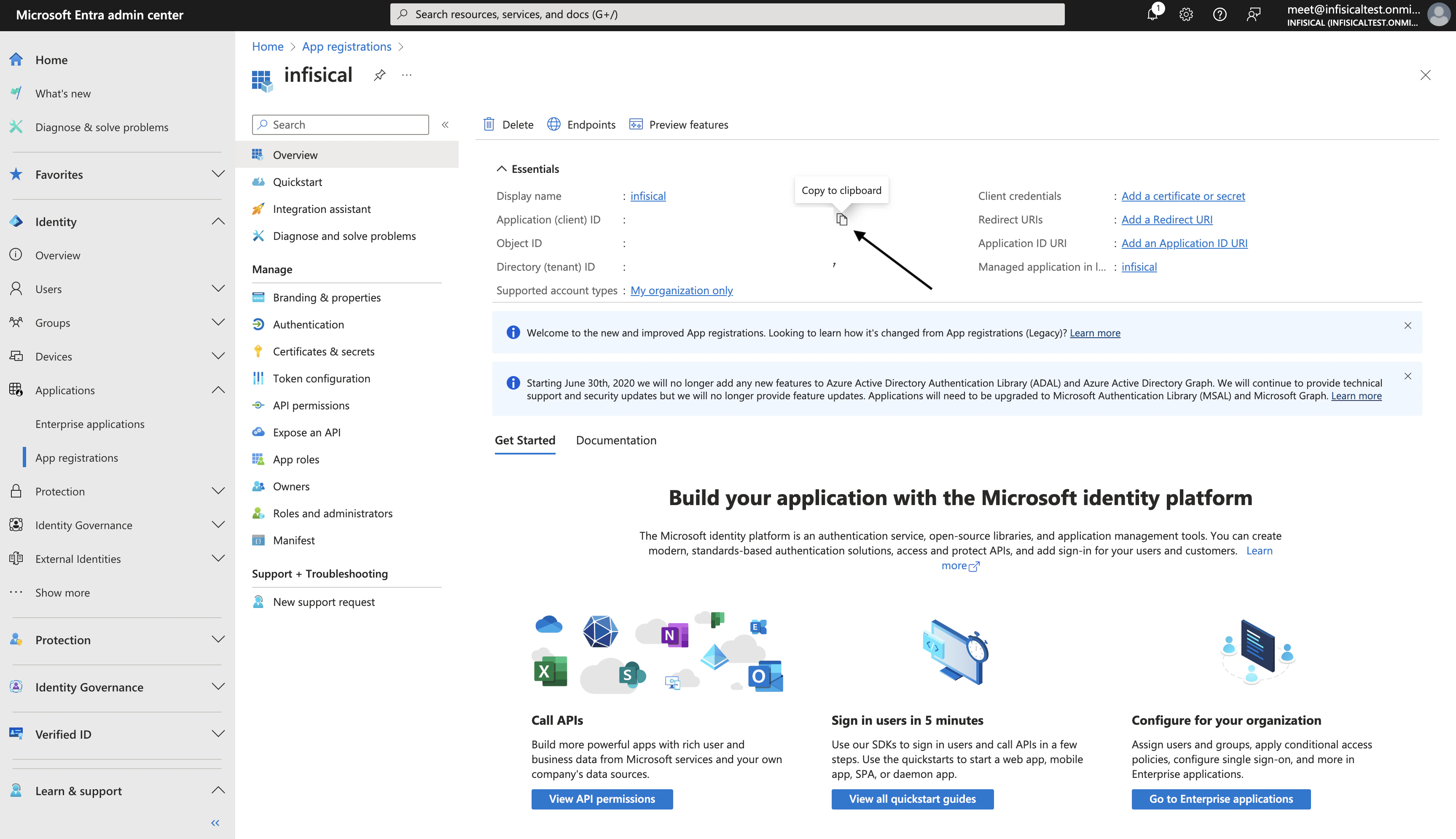 Copy Application Id