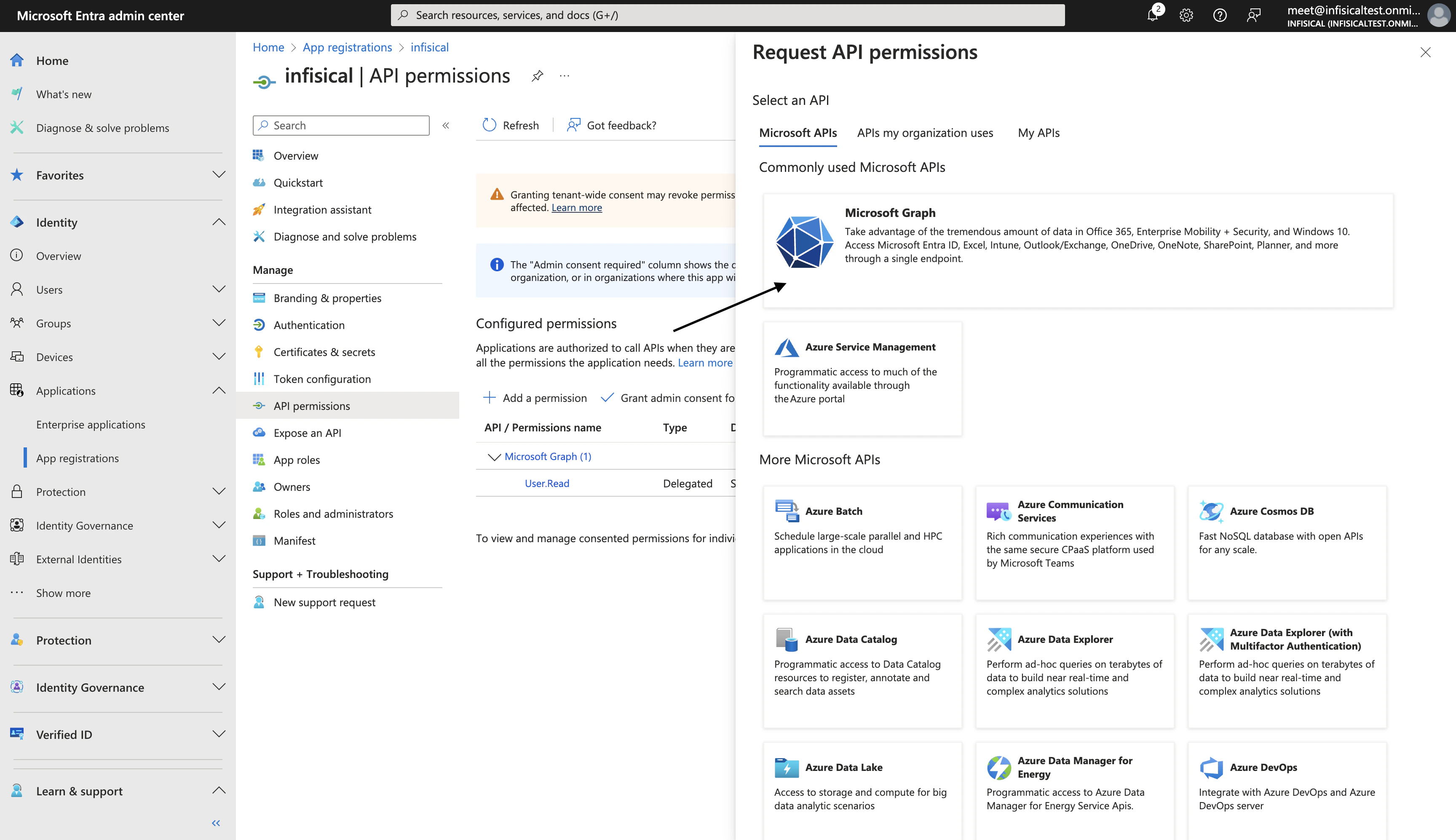 Click Microsoft Graph
