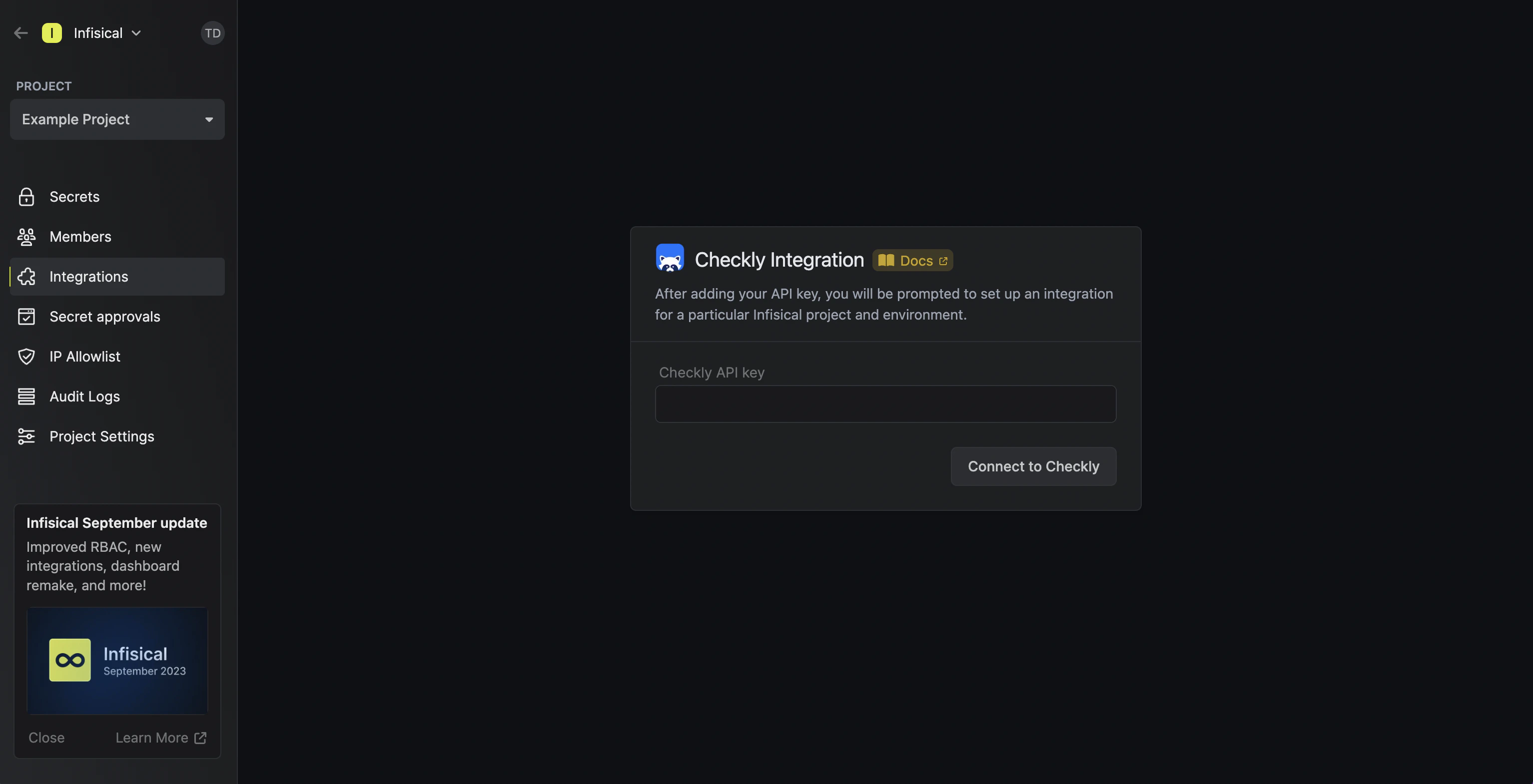 integrations checkly authorization