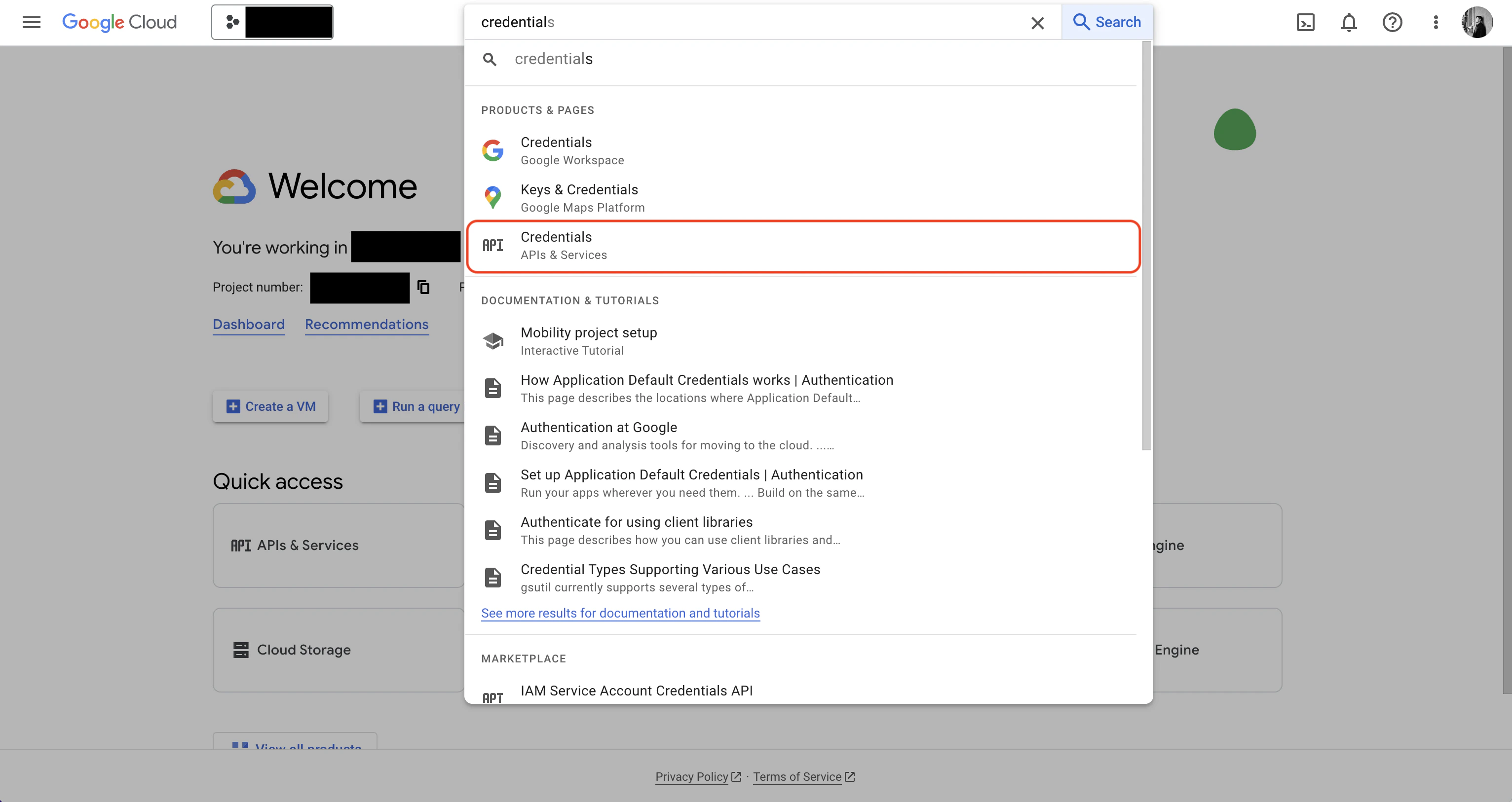 GCP API services
