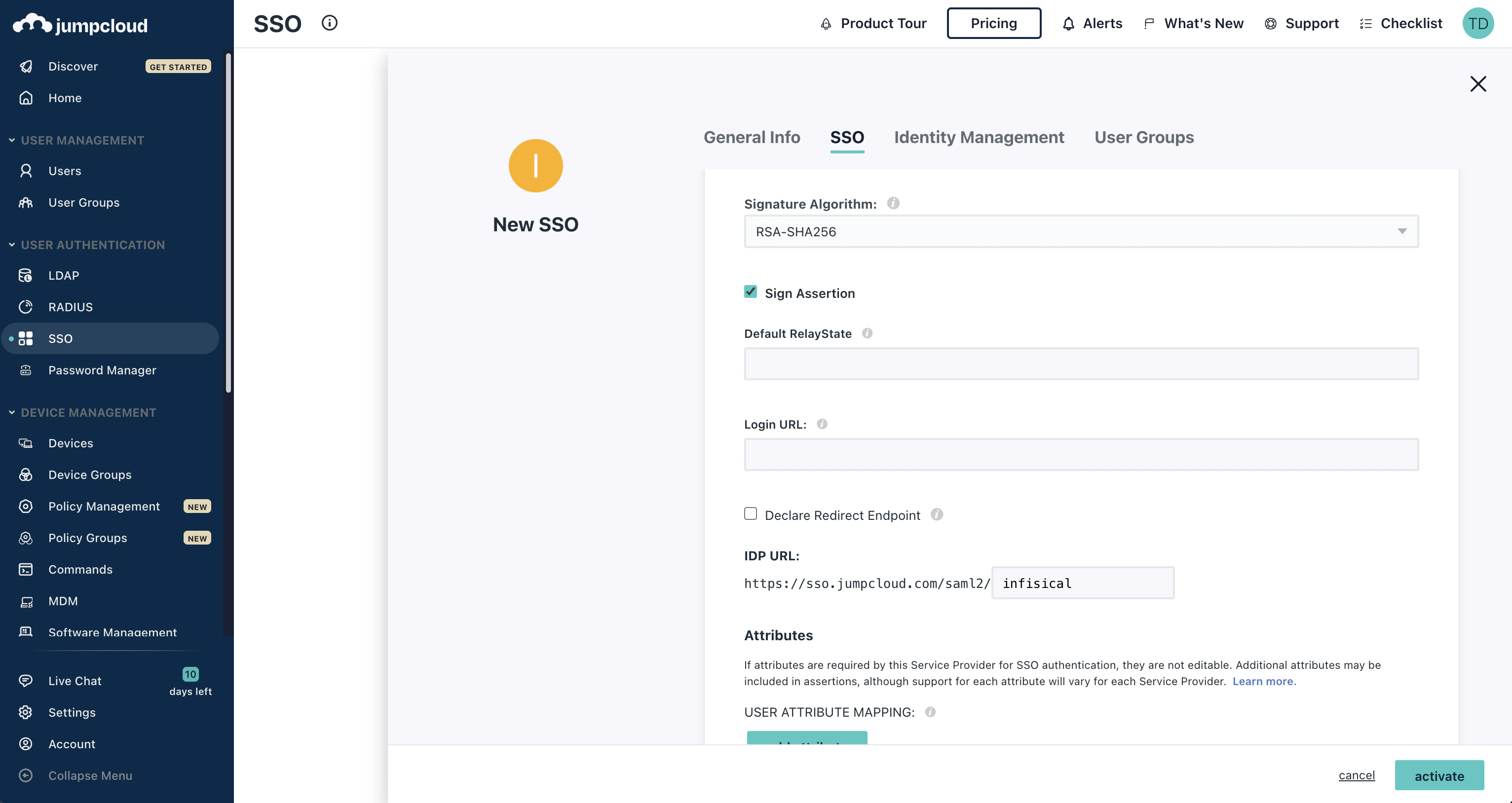 JumpCloud edit basic config 2