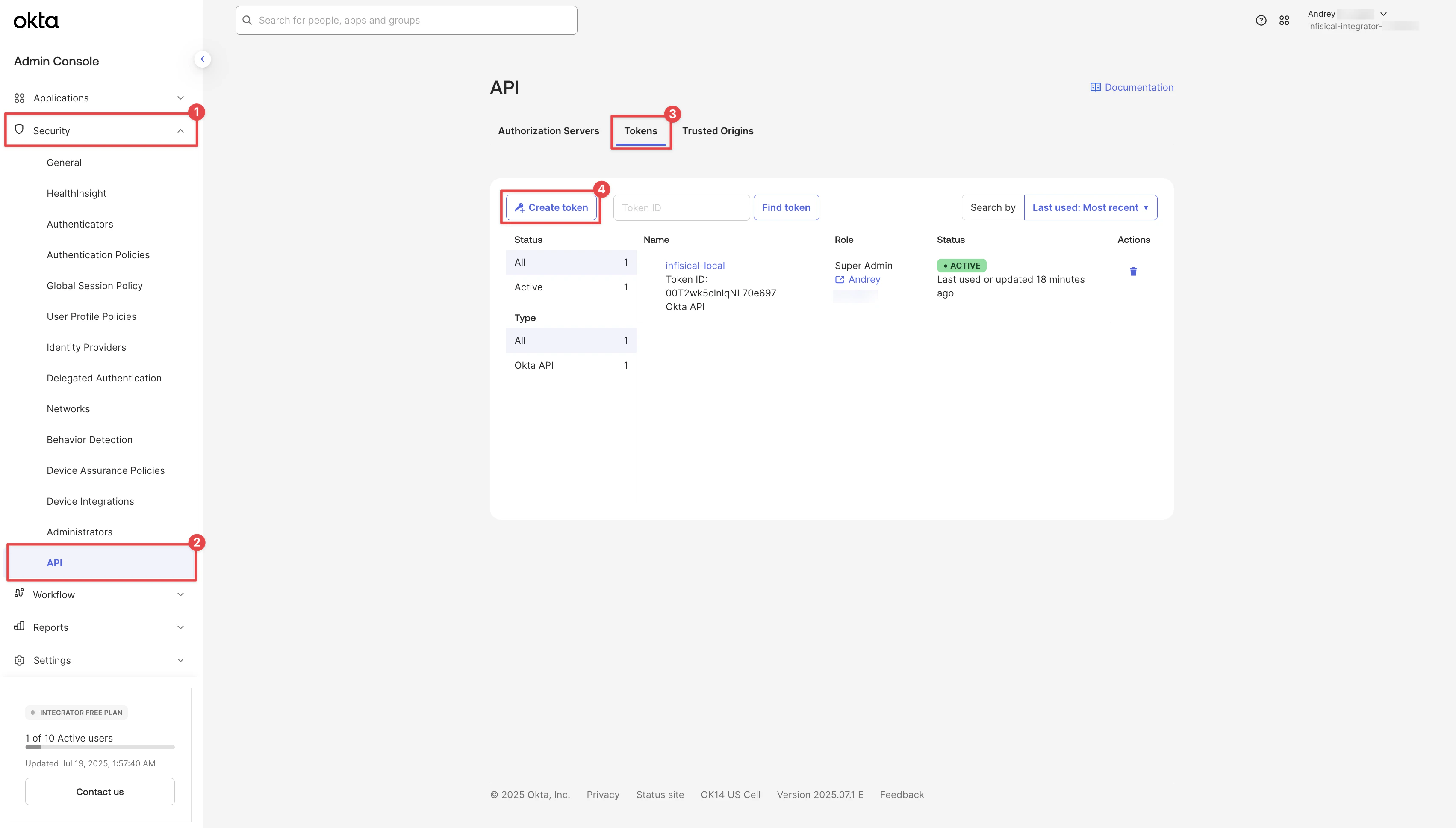 Create API Token
