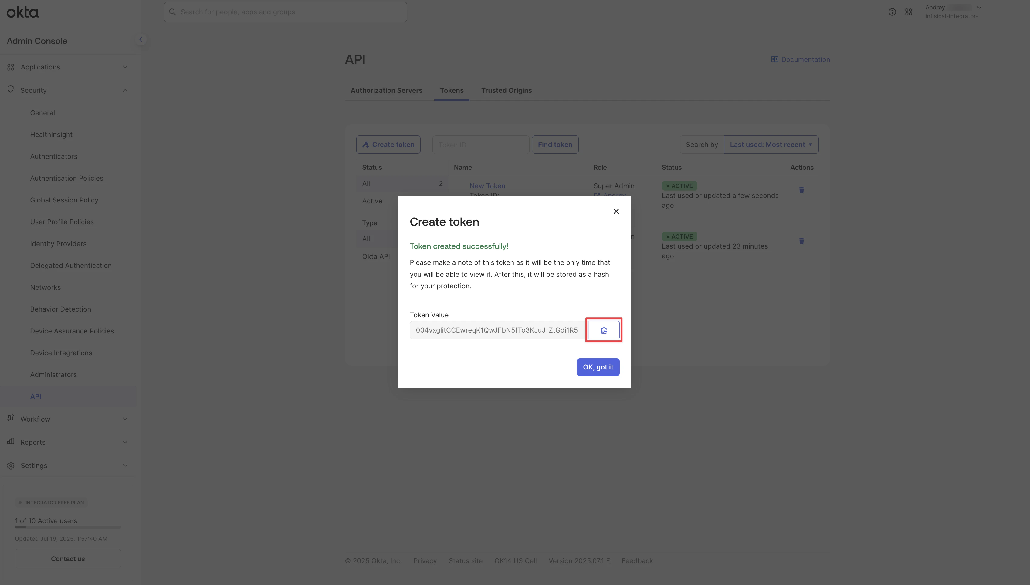 Copy Token