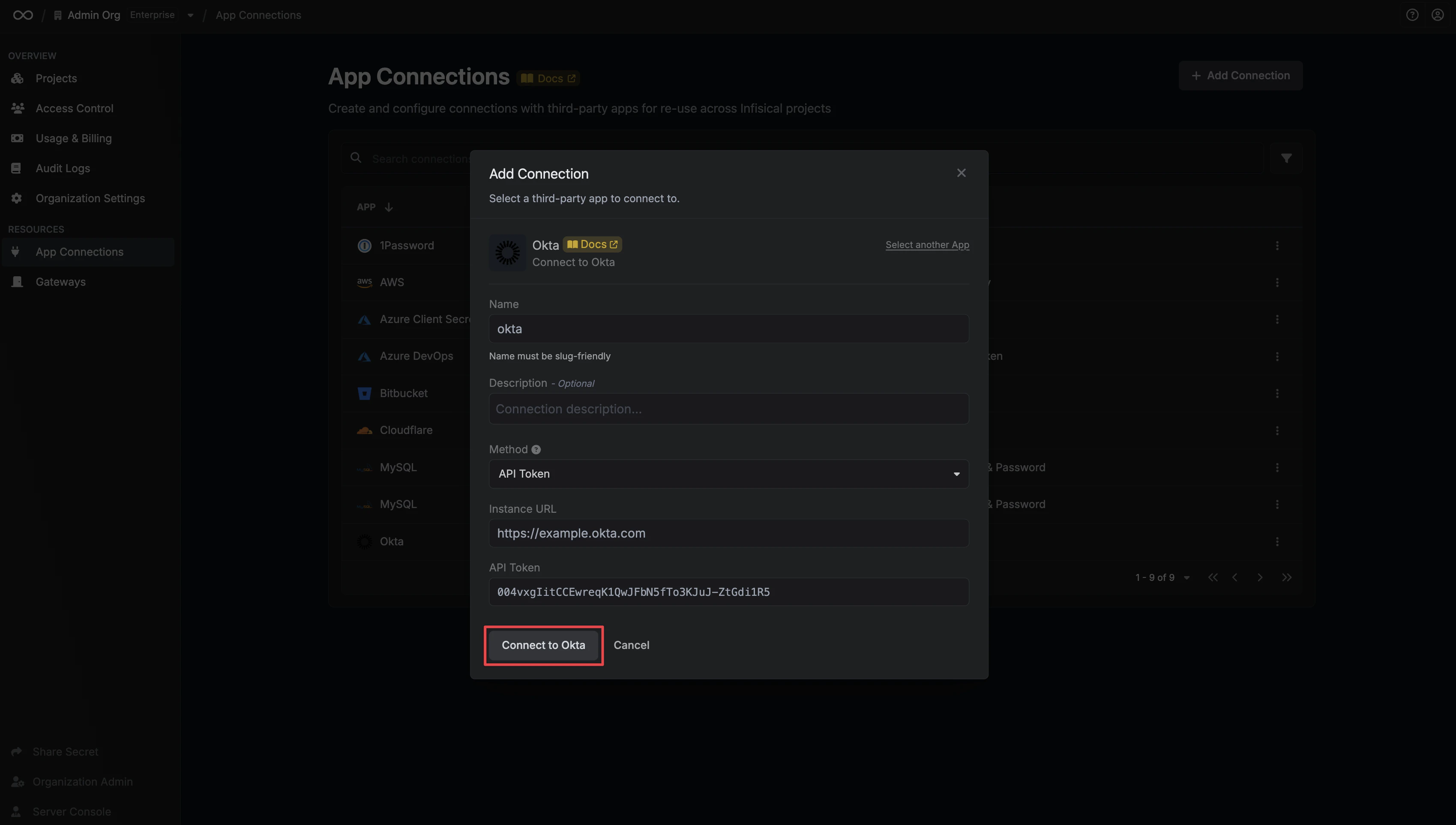 Connection Modal