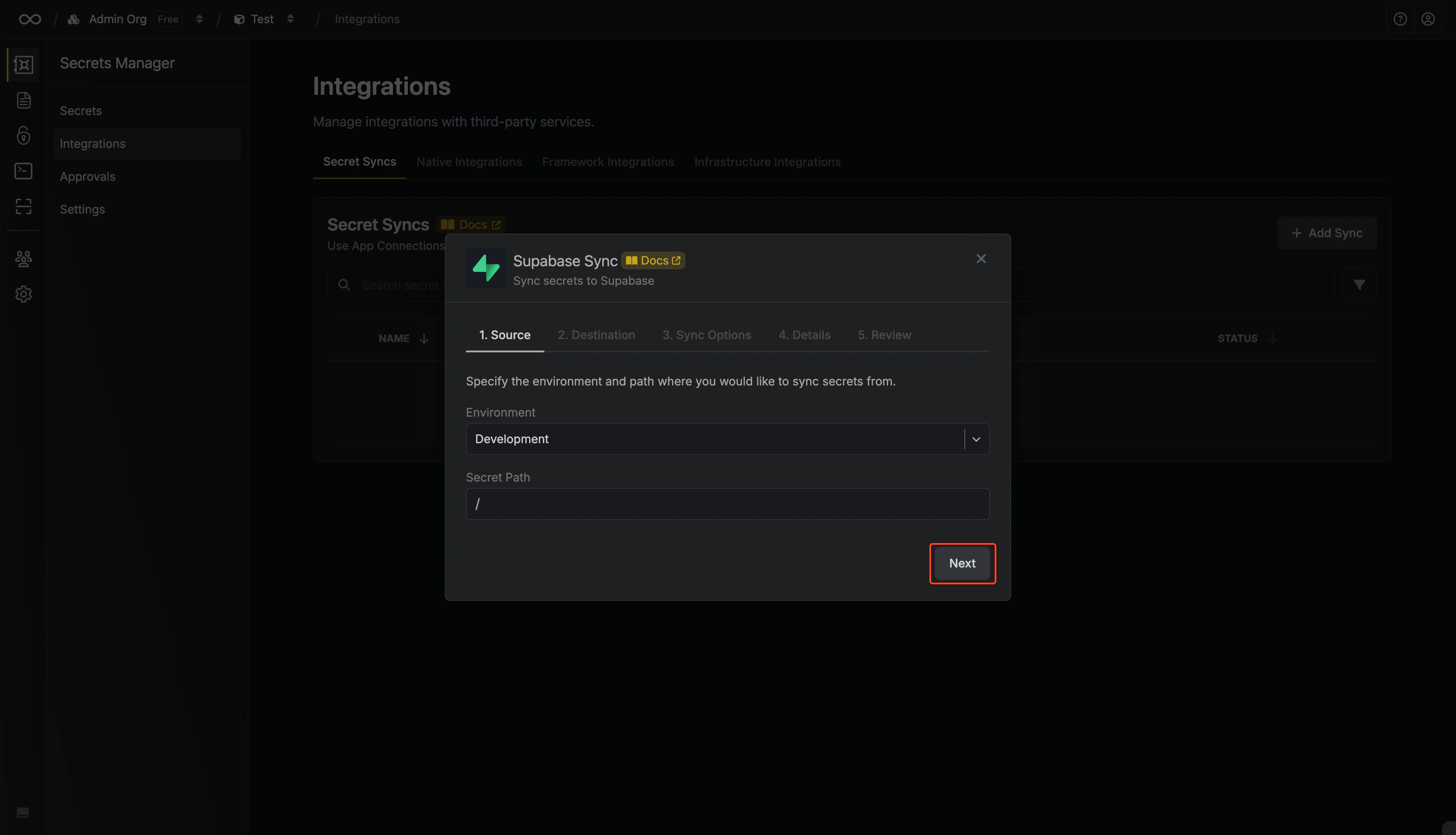 Configure Source