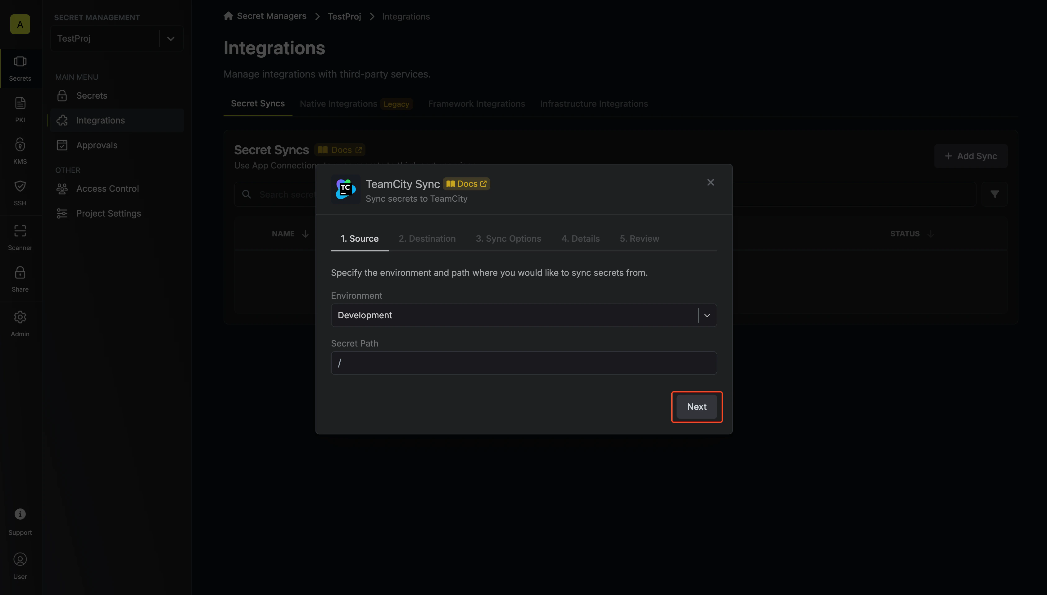 Configure Source