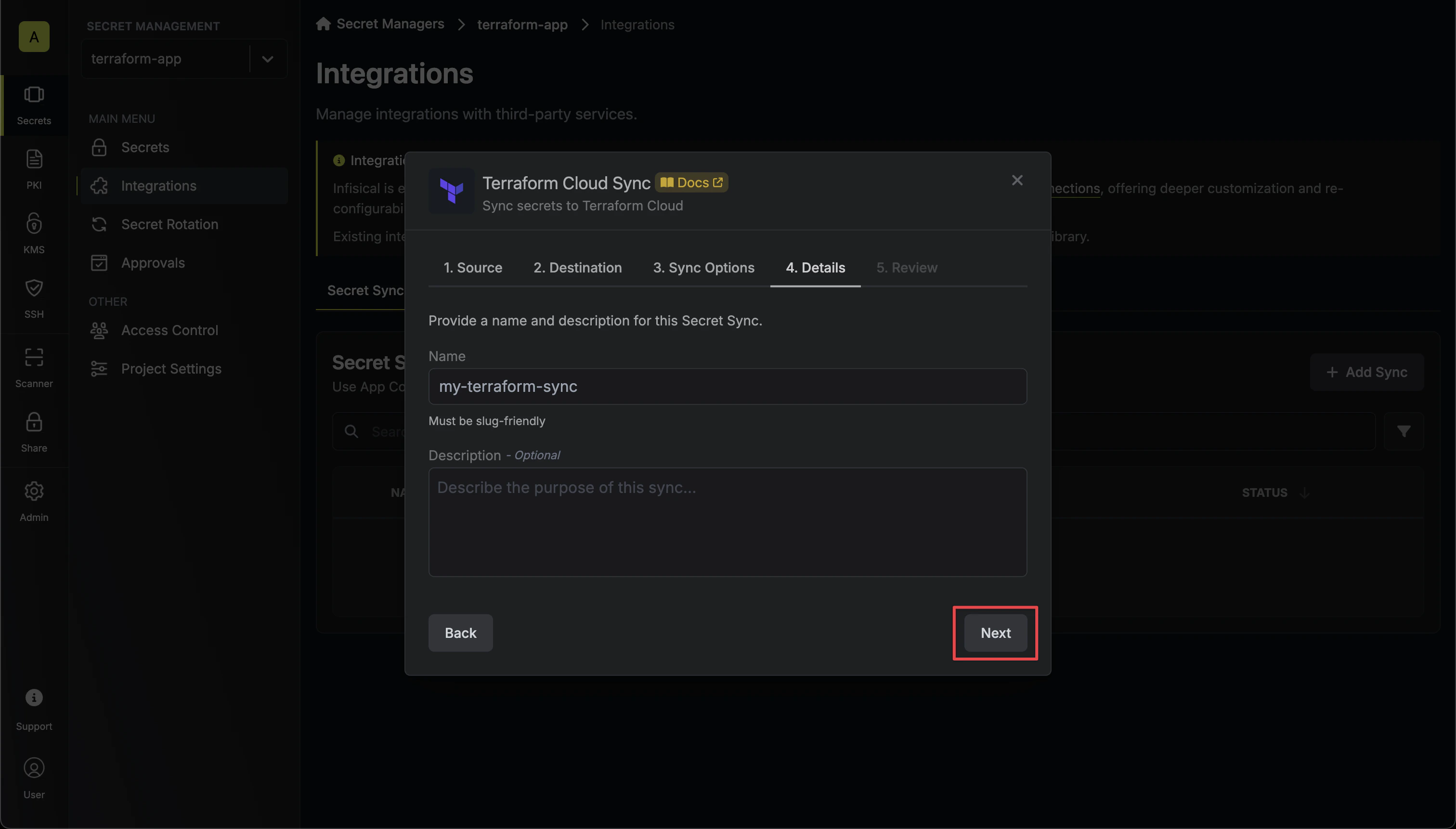 Configure Details