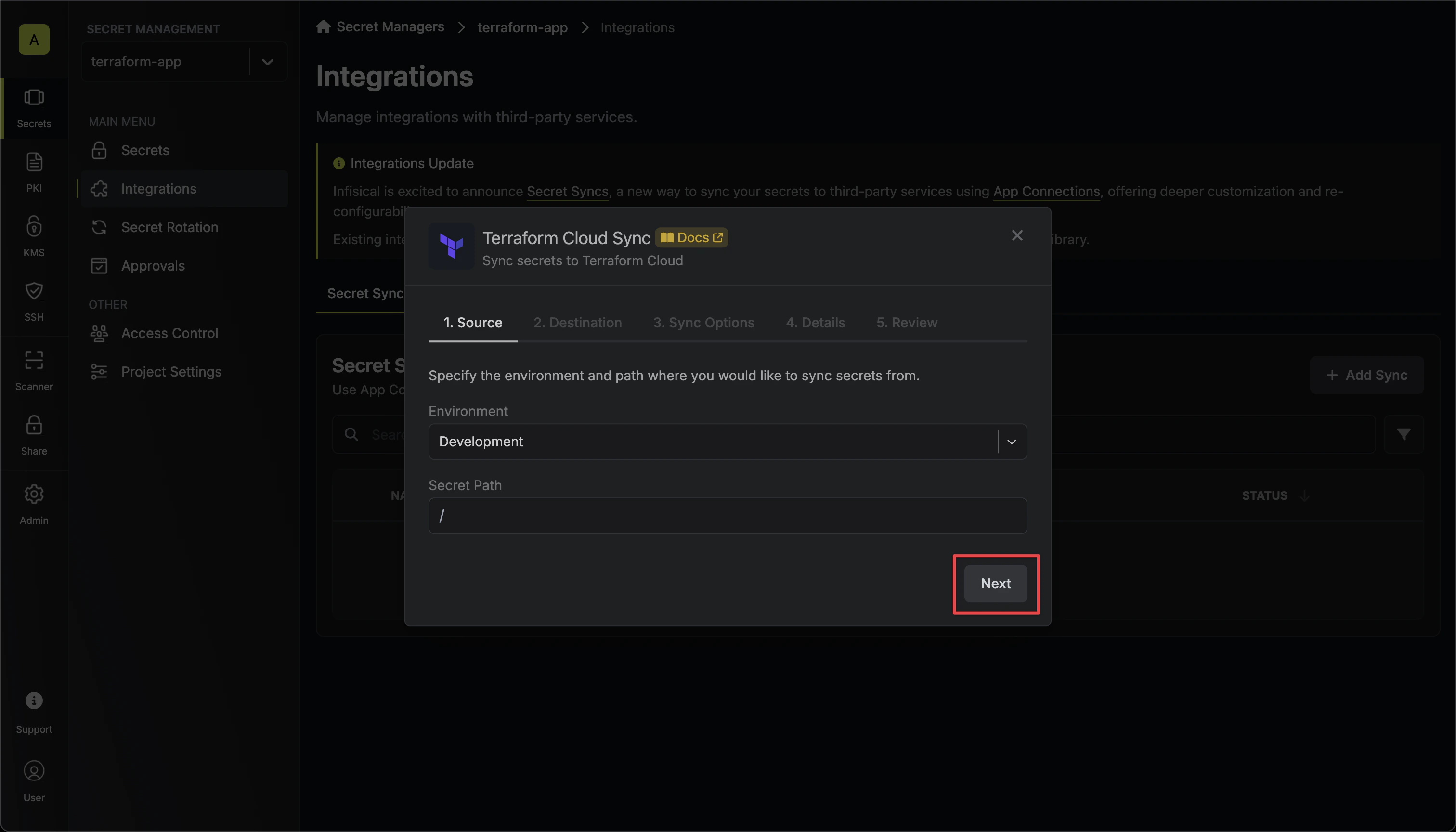Configure Source