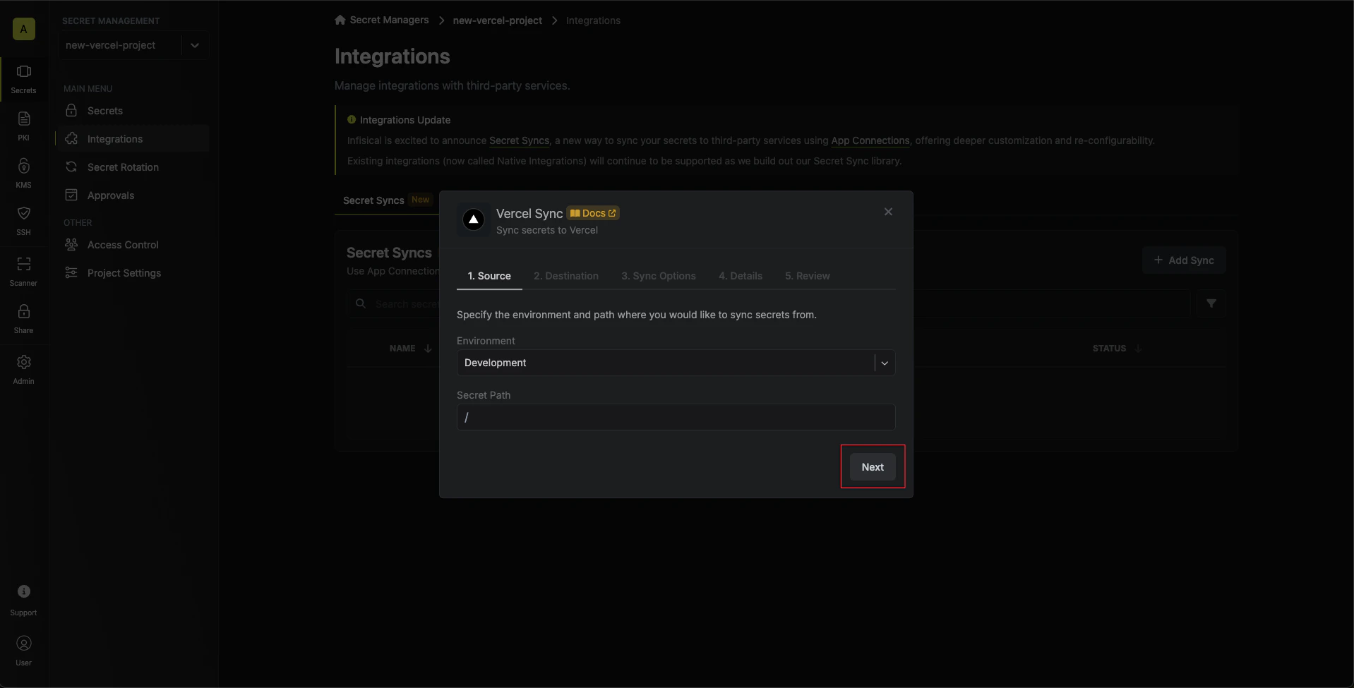 Configure Source