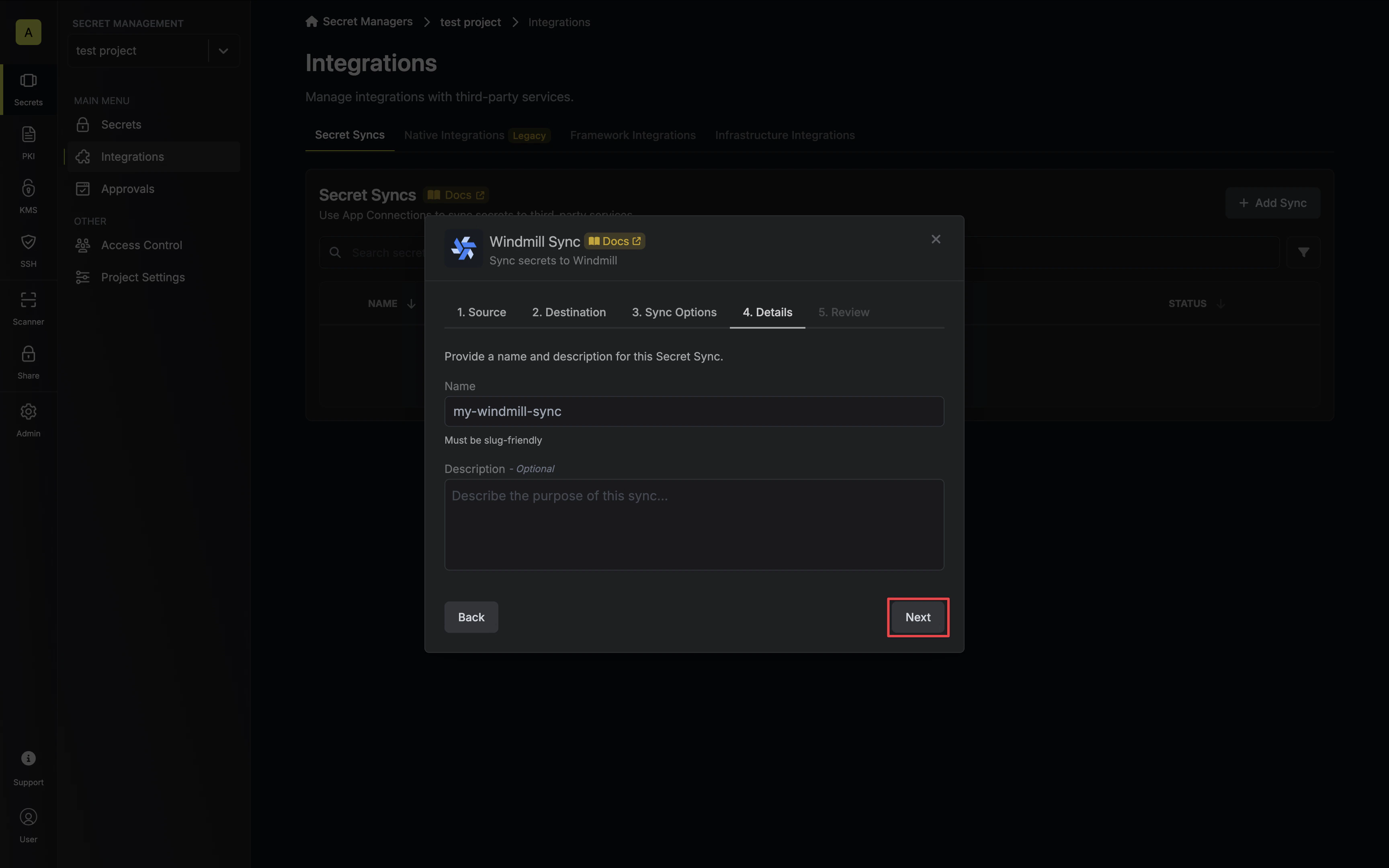 Configure Details