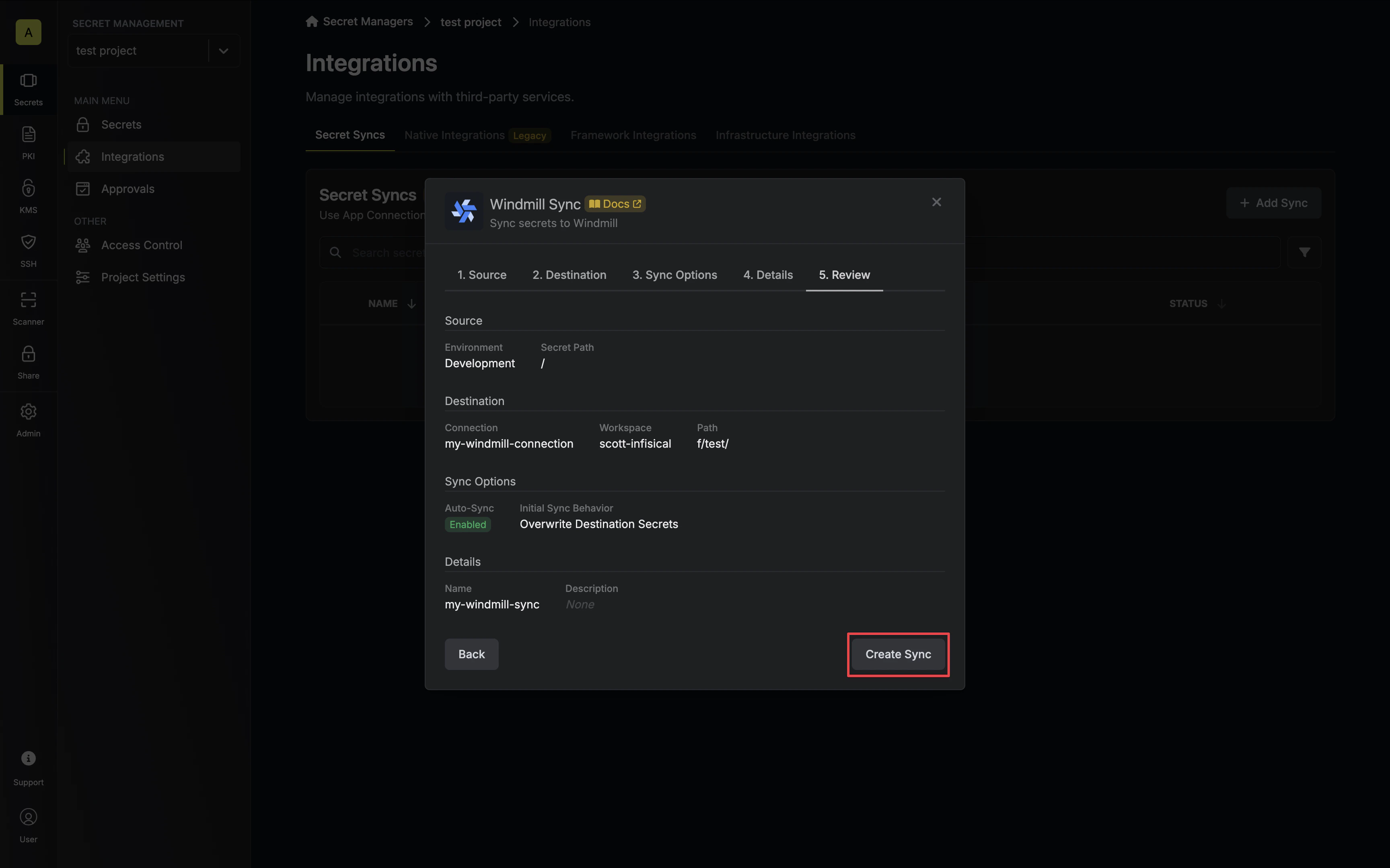 Confirm Configuration