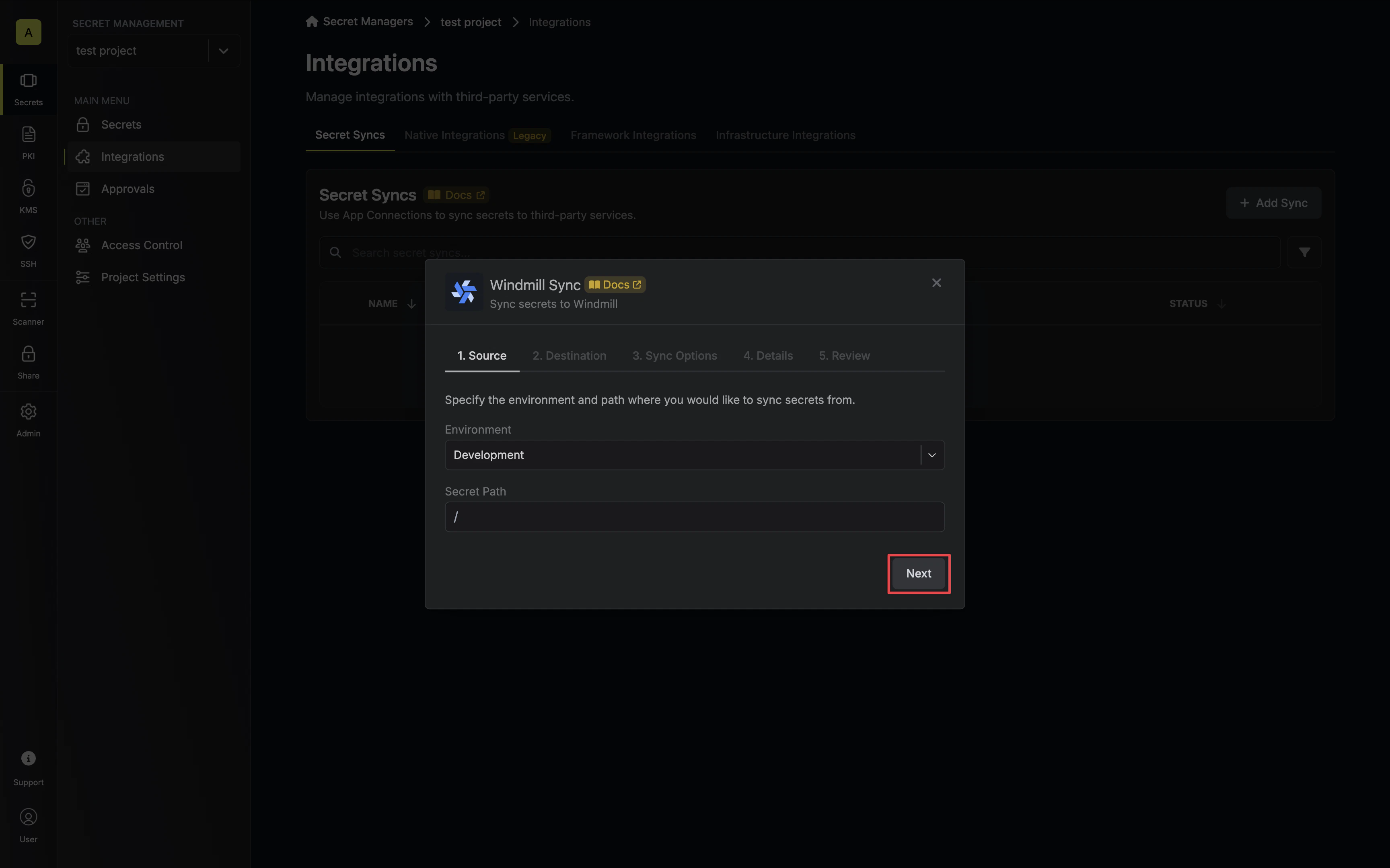 Configure Source