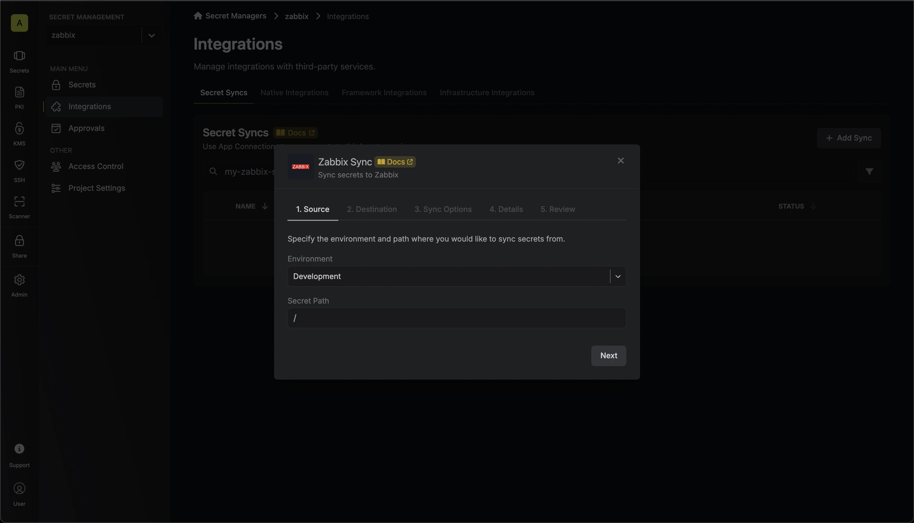 Configure Source