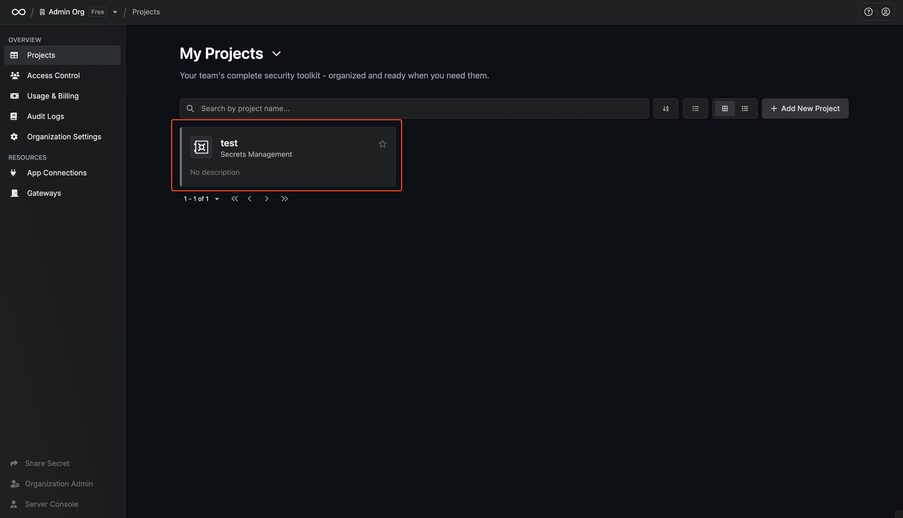 Select Project