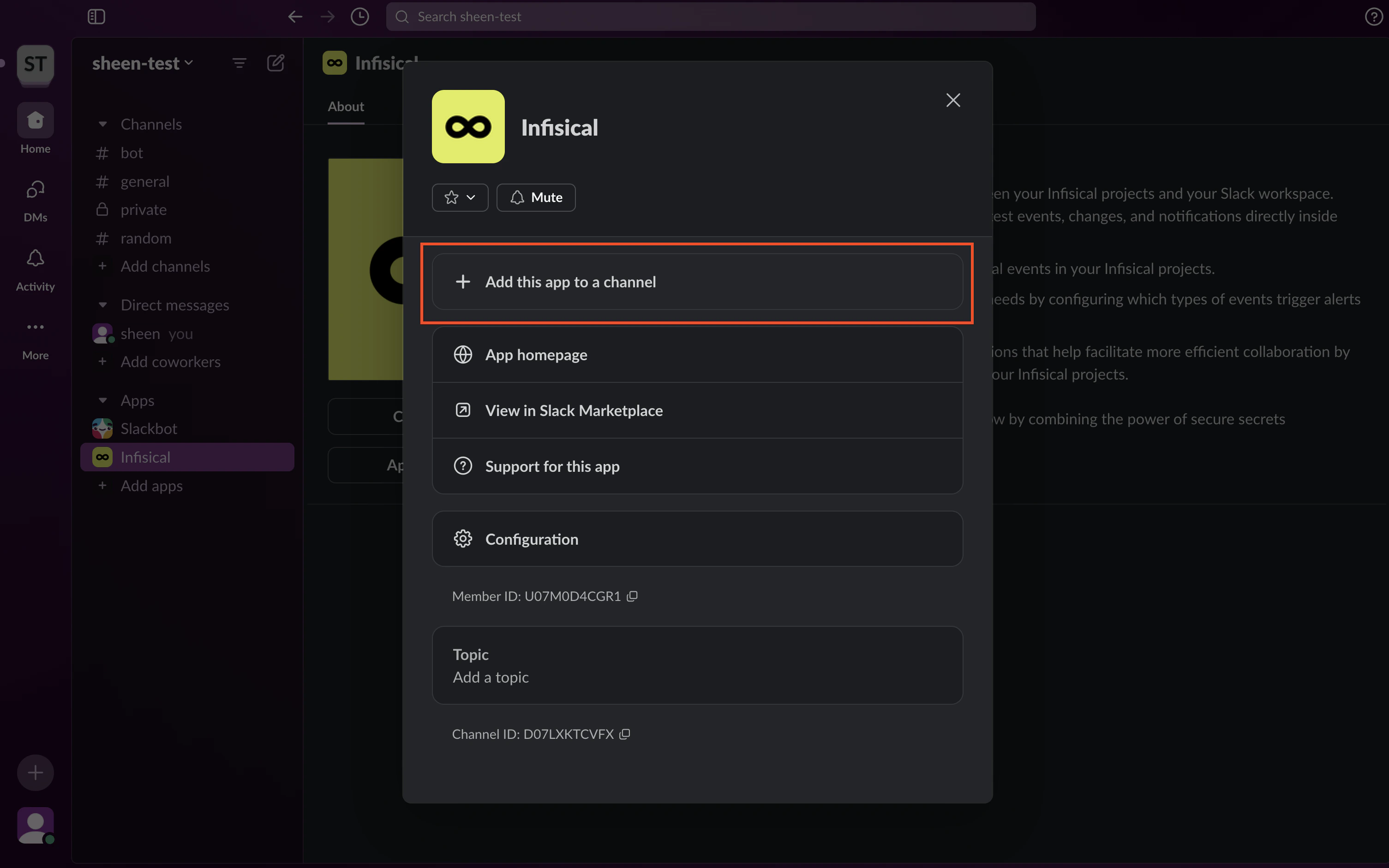 private slack setup
add
